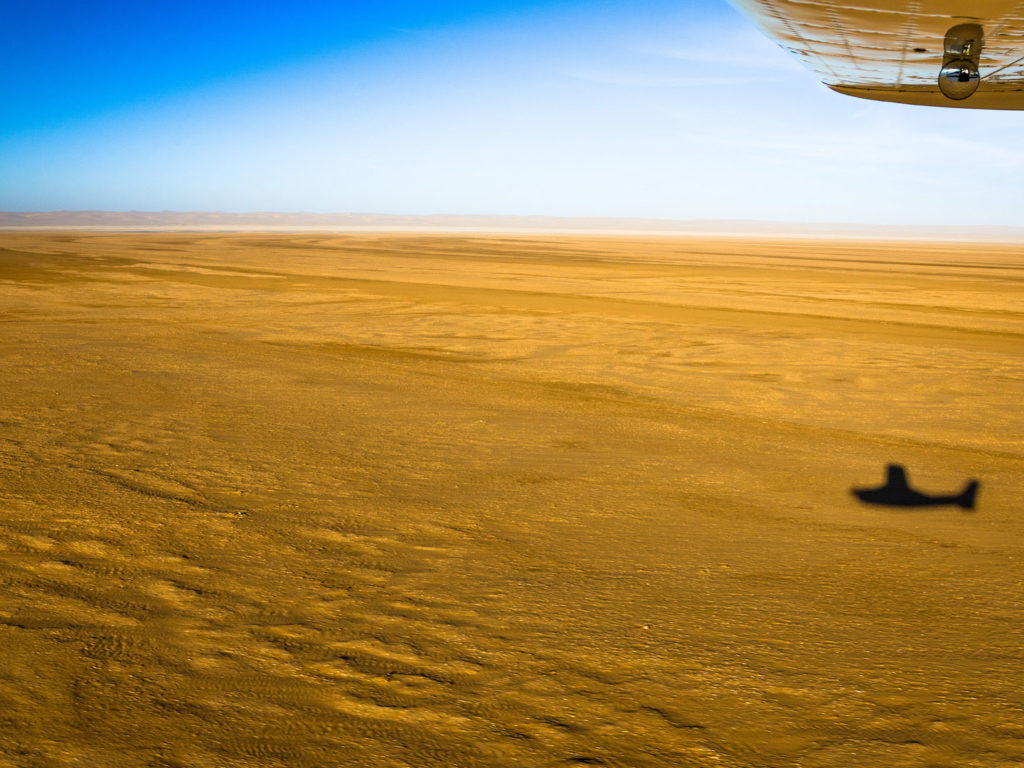 Skeleton Coast from the air, Namib desert, Namibia