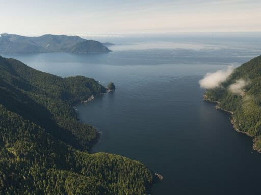 Aerial view, Graham Island, British Columbia, Canada