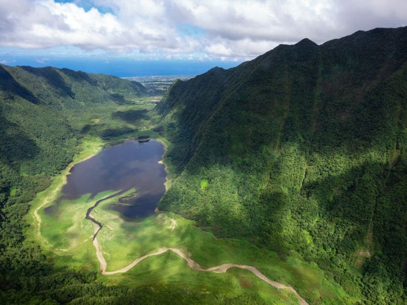 Aerial view of Reunion