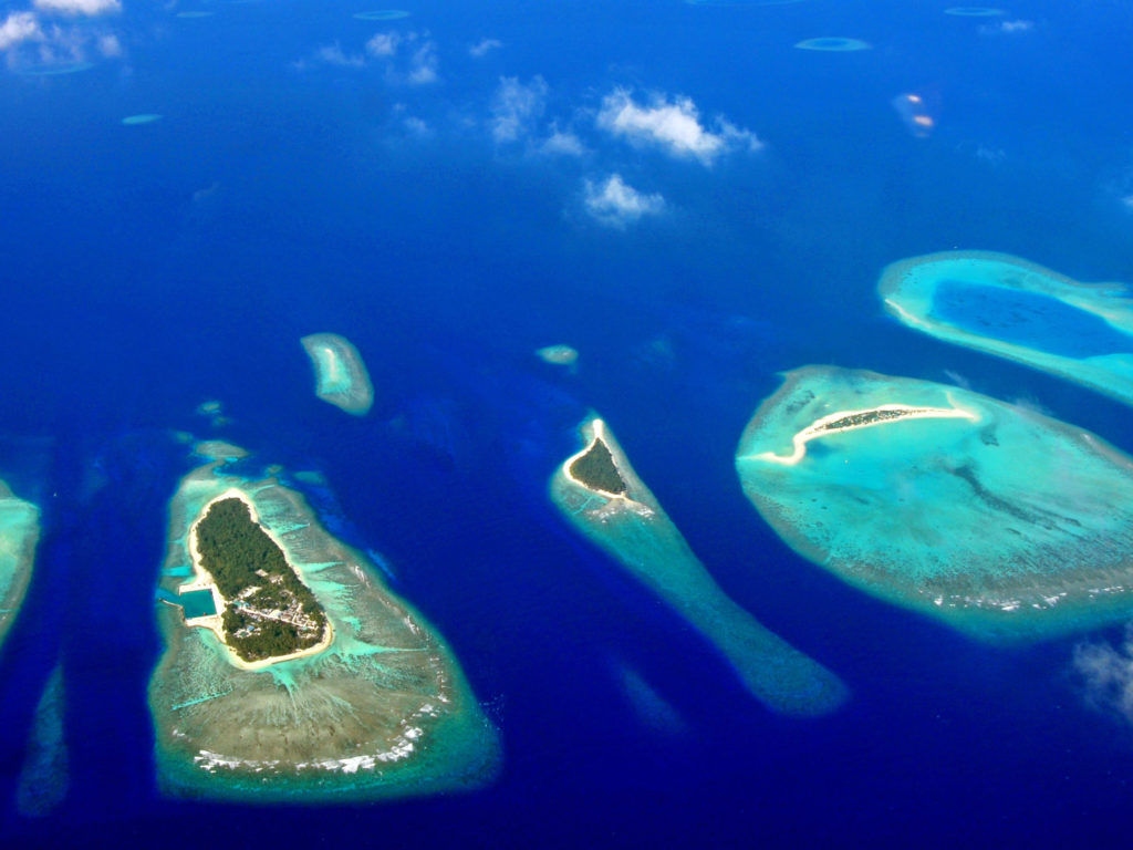 Aerial View over Maldives, Maldives