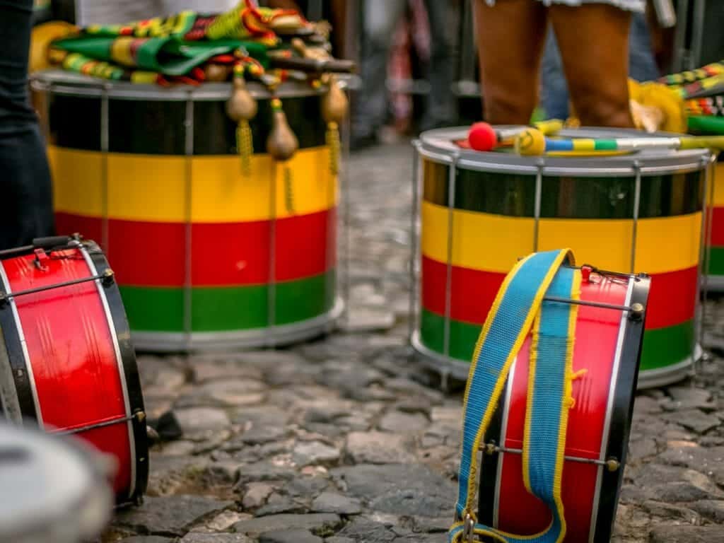 Afro Brazilian Drummers, Pelourinho, Salvador, Brazil