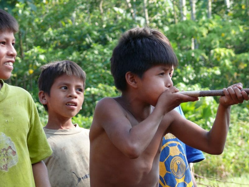 Amazon Children, Huaorani, Amazon, Ecuador