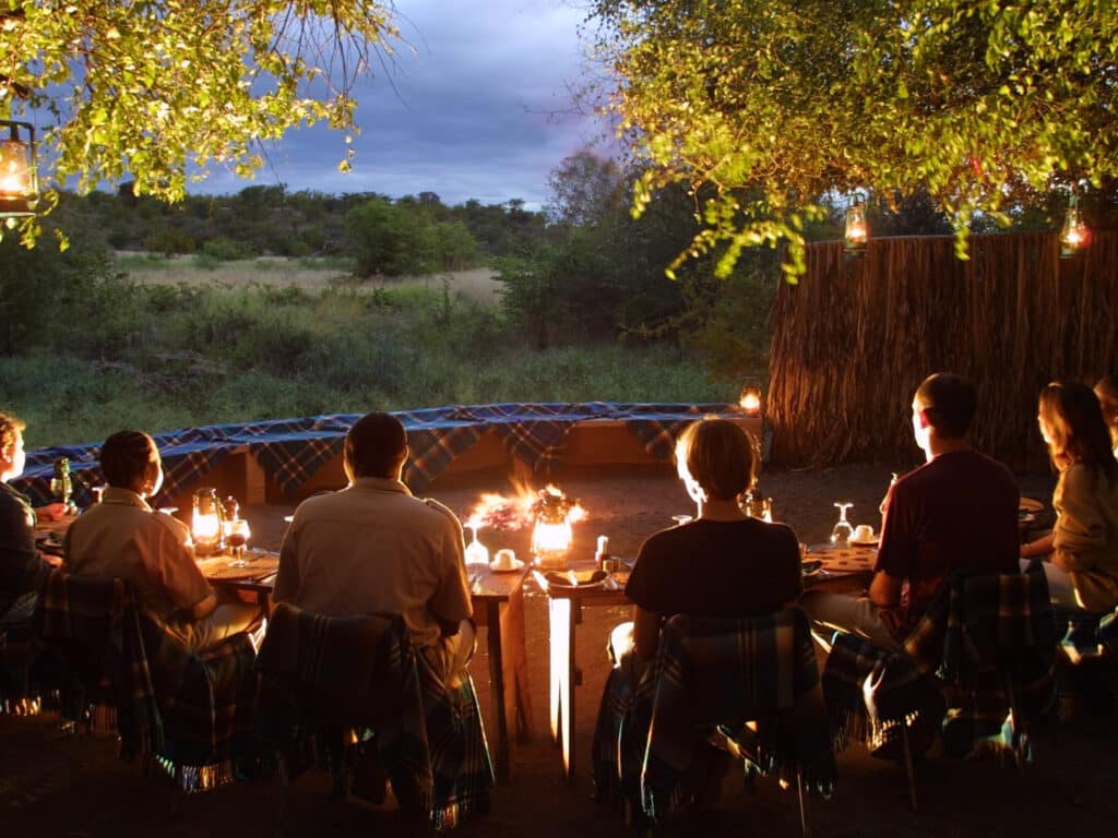 Around the boma, Mashatu Tented Camp, Tuli Block