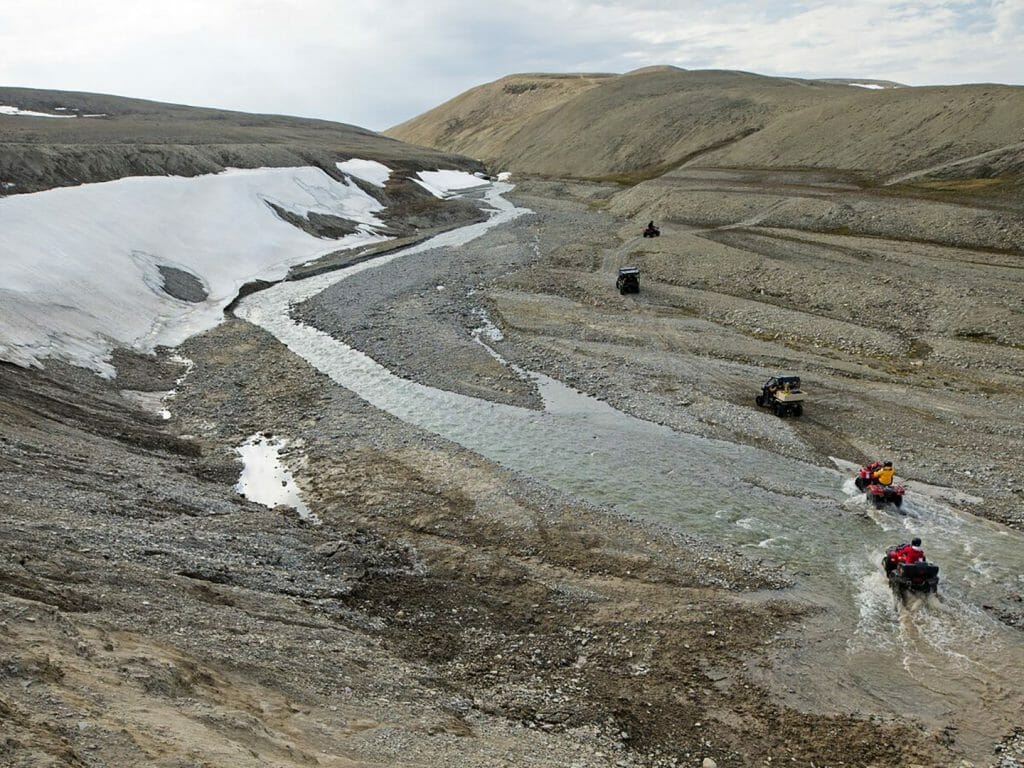 ATV across Tundra, Canadian Arctic