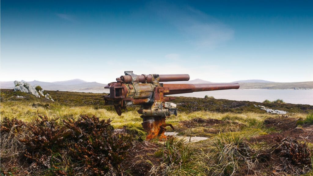 World War 2 Gun Relic, Ordnance Point, Falkland Islands