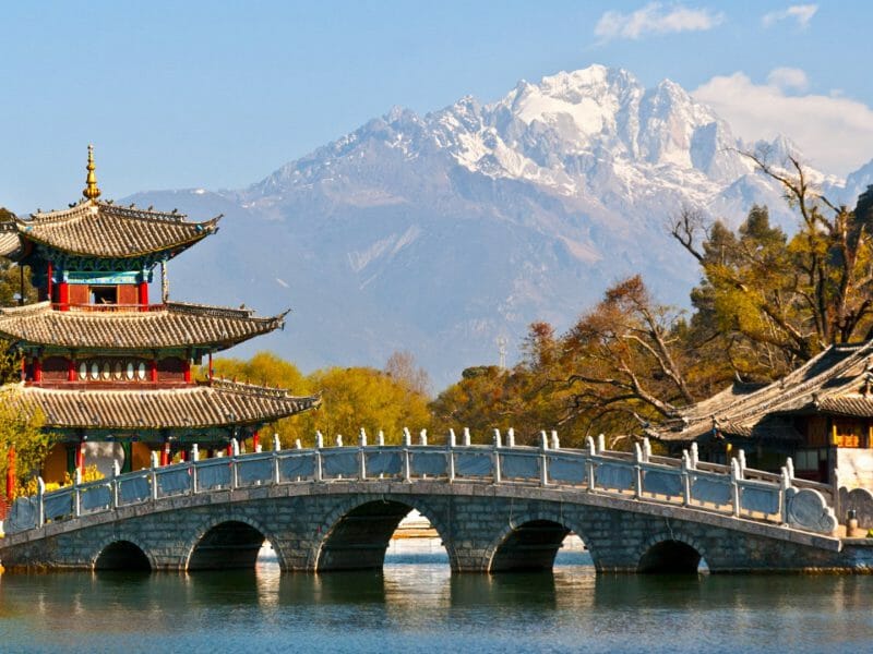 Black Dragon Pool Park, Jade Dragon Snow Mountain, Lijiang, China