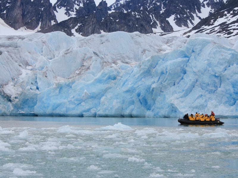 Boat and Glacier, Spitsbergen