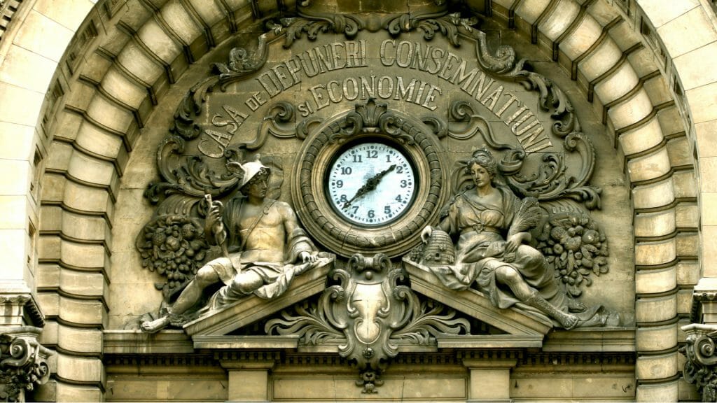 Clock in Bucharest, Little Paris, Romania