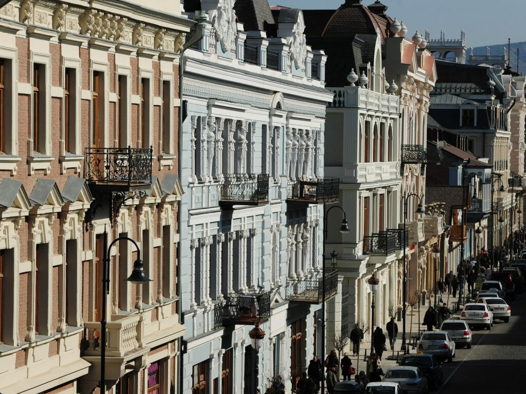 Buildings on Agmashenebeli Avenue, Tbilisi, Georgia