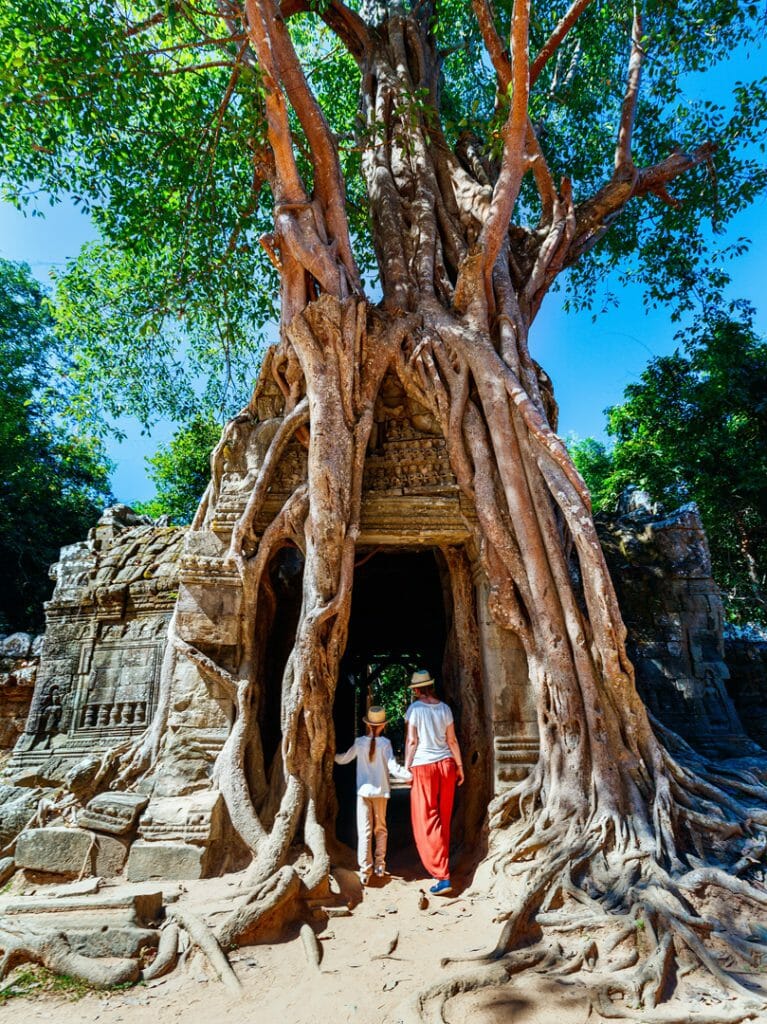 Cambodia, Siem Reap, Angkor, family