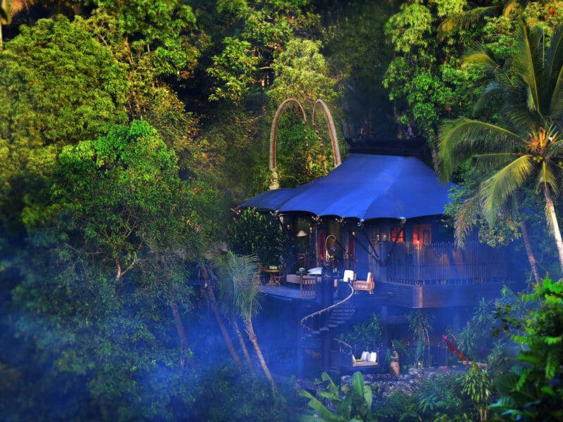 Capella Ubud, View From Across The Valley At Dawn, Bali, Indonesia