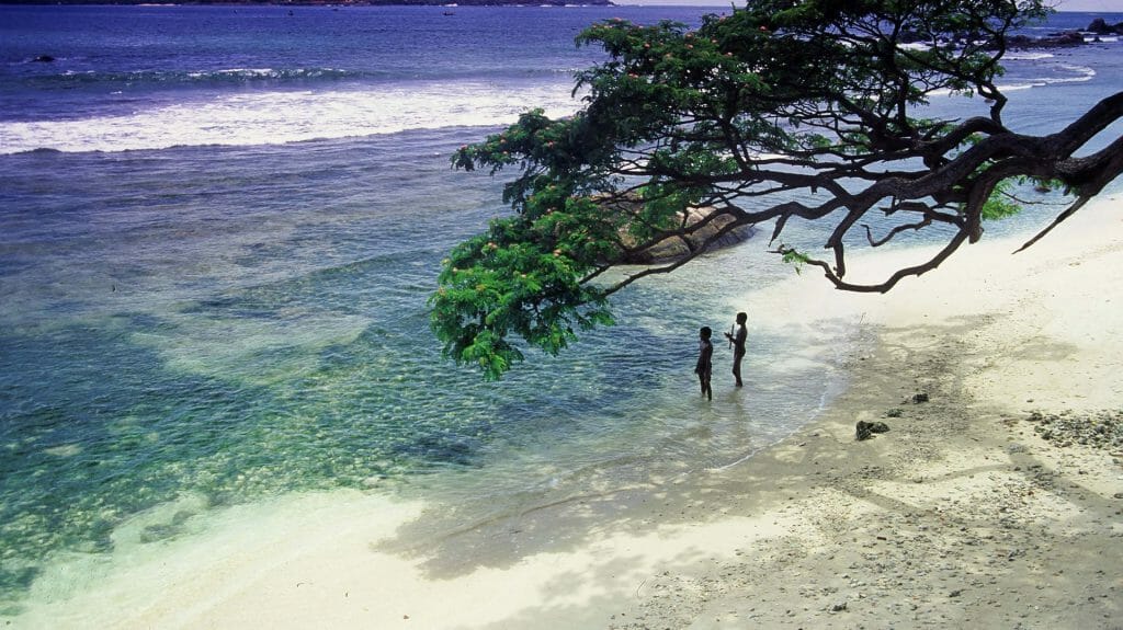 Chidlren on Beach, Sri Lanka