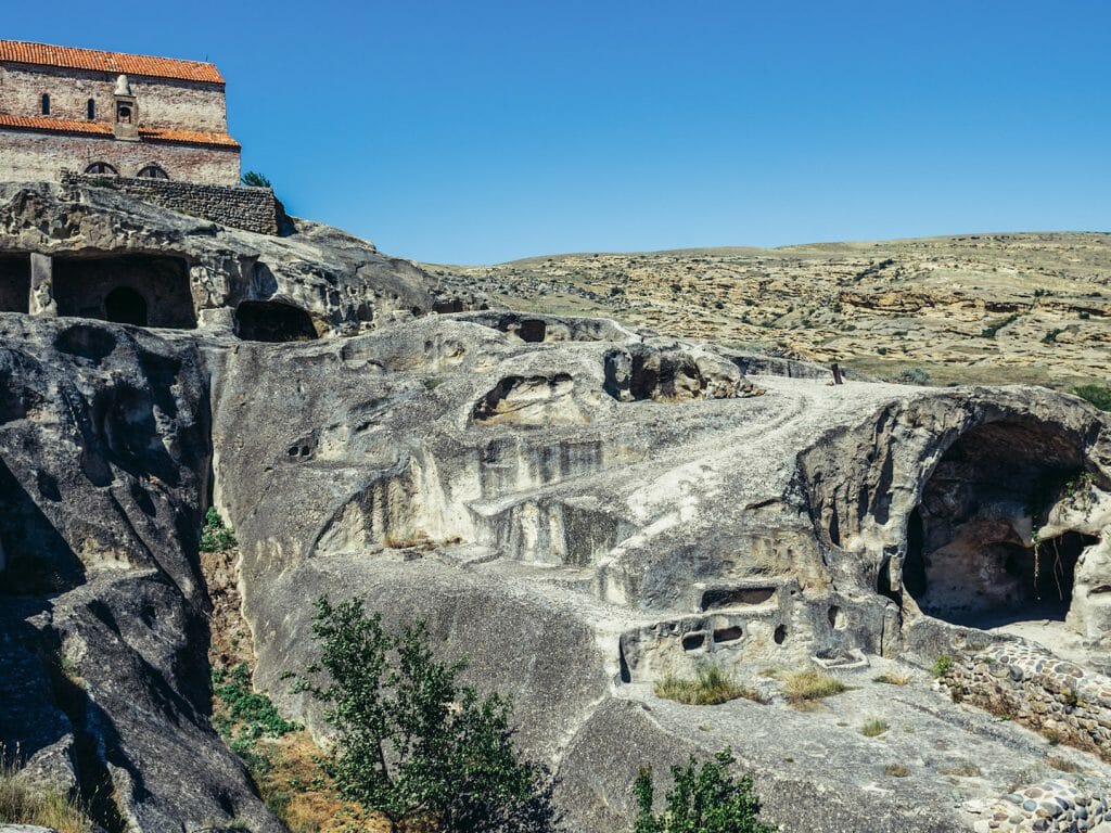 Christian Basilica in ancient rock hewn town Uplistsikhe, Georgia