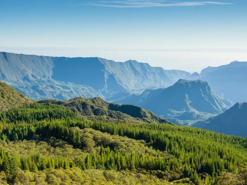 Cirque de Salazie seen from le col des boeufs, Reunion