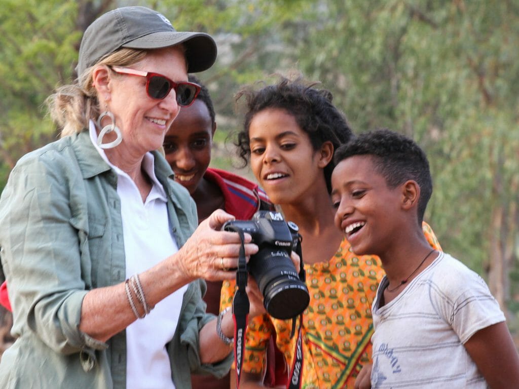 Client with kids, Tigray
