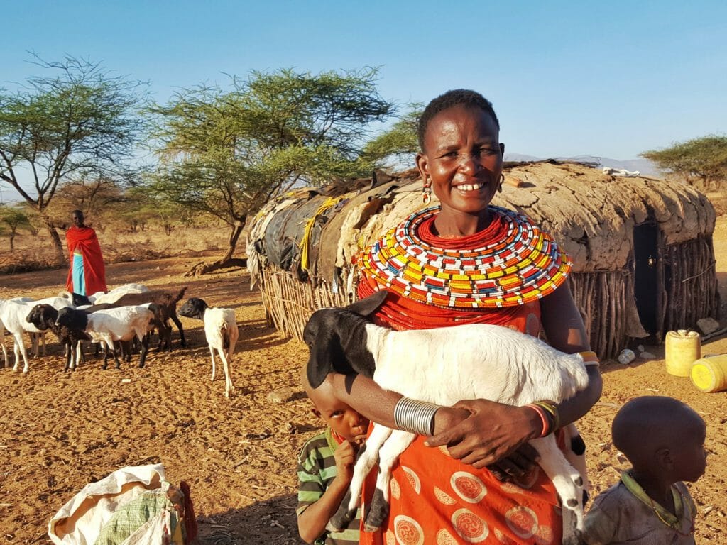 Colourful samburu woman, Samburu, Kenya