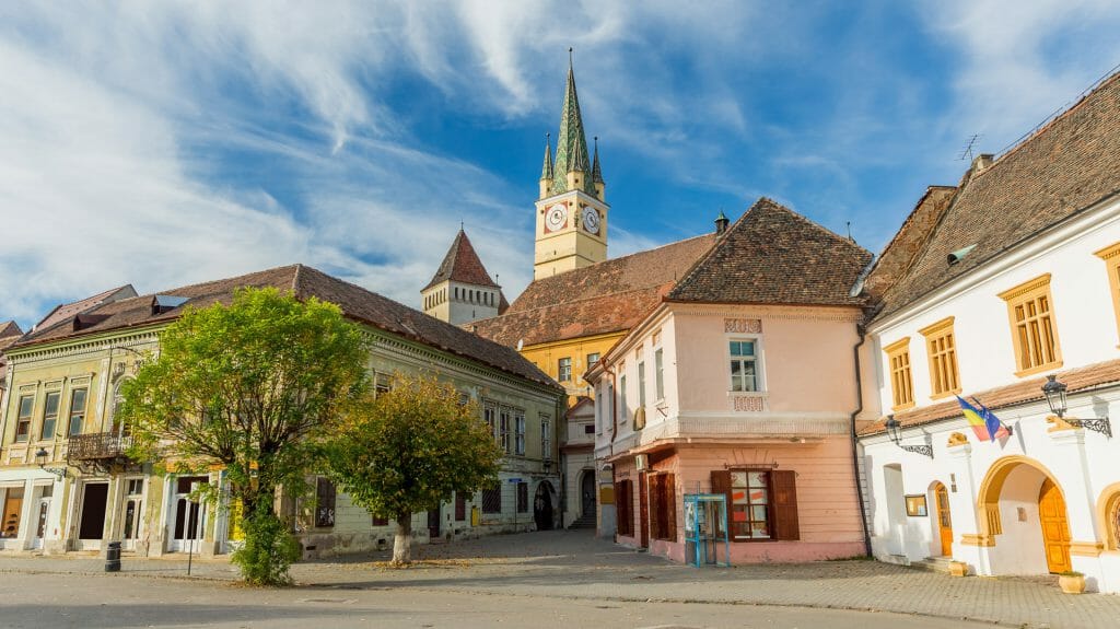 Downtown Medias, Transylvania, Romania