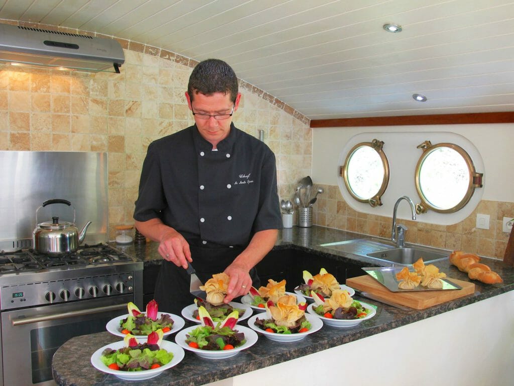 Cooking Demonstration, French Luxury Barge, France