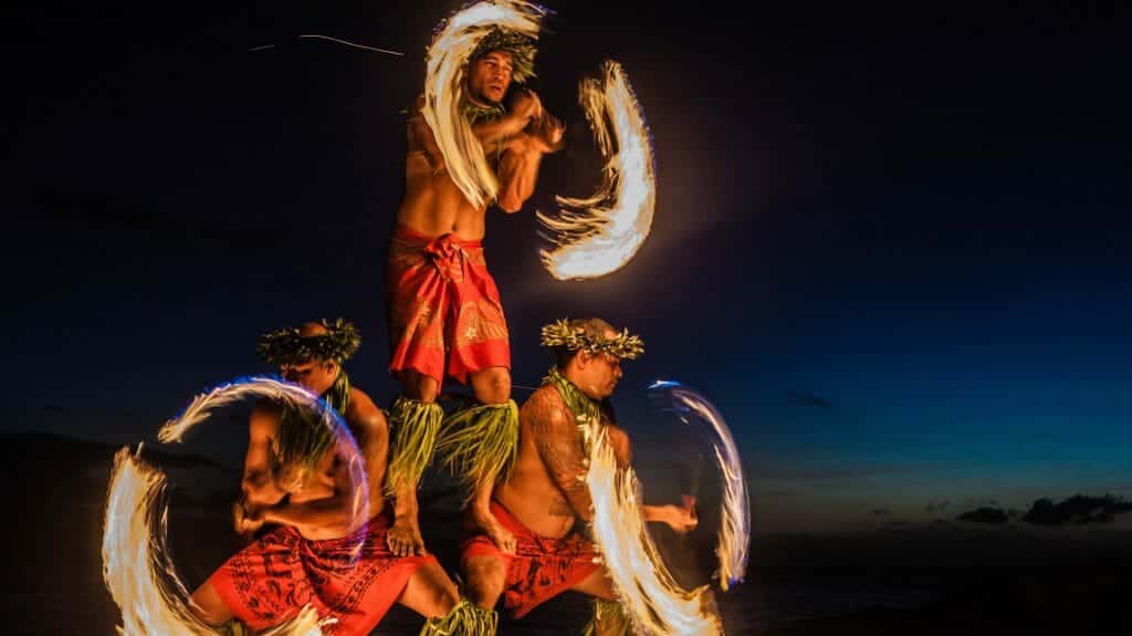 Luau Show, Fire Dancers, Hawaii, USA