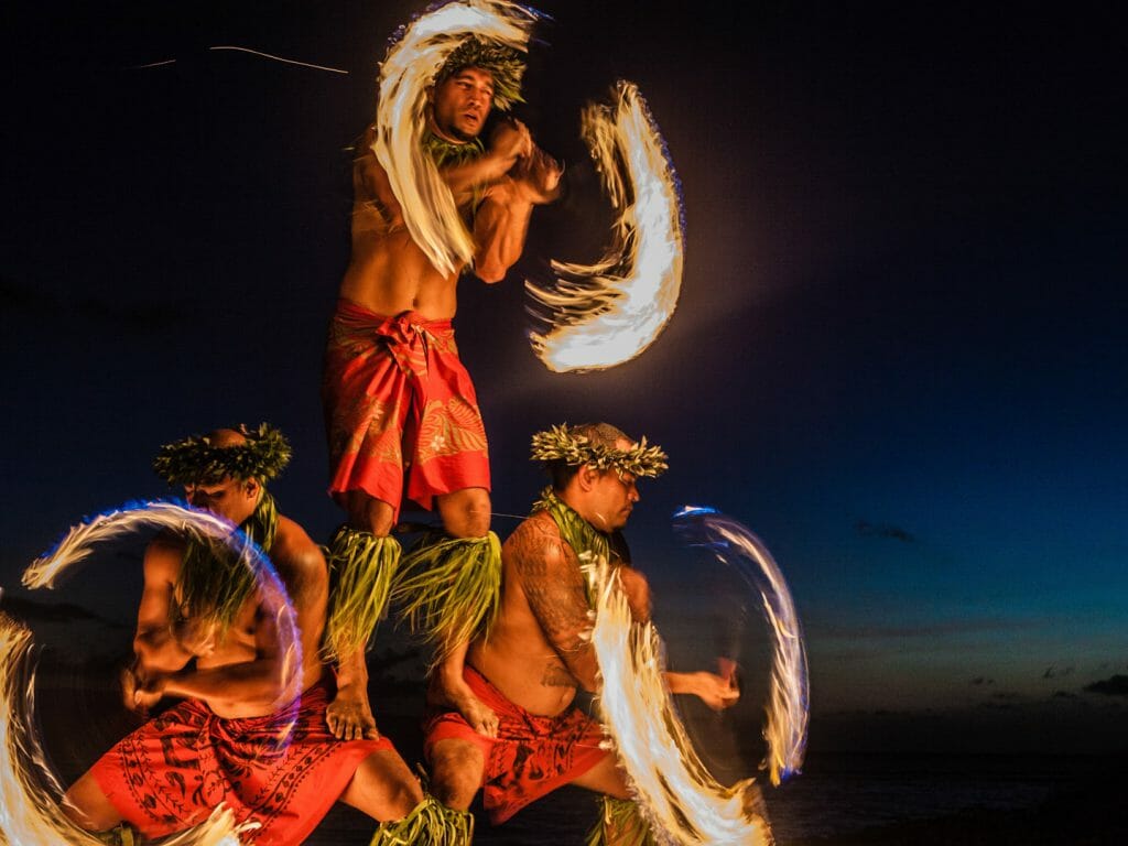 Luau Show, Fire Dancers, Hawaii, USA
