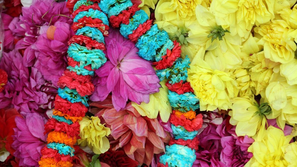 Flowers & Garlands, Flower Market, Kolkata, India