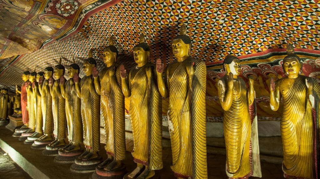 Golden Buddha Statues, Dambulla, Sri Lanka