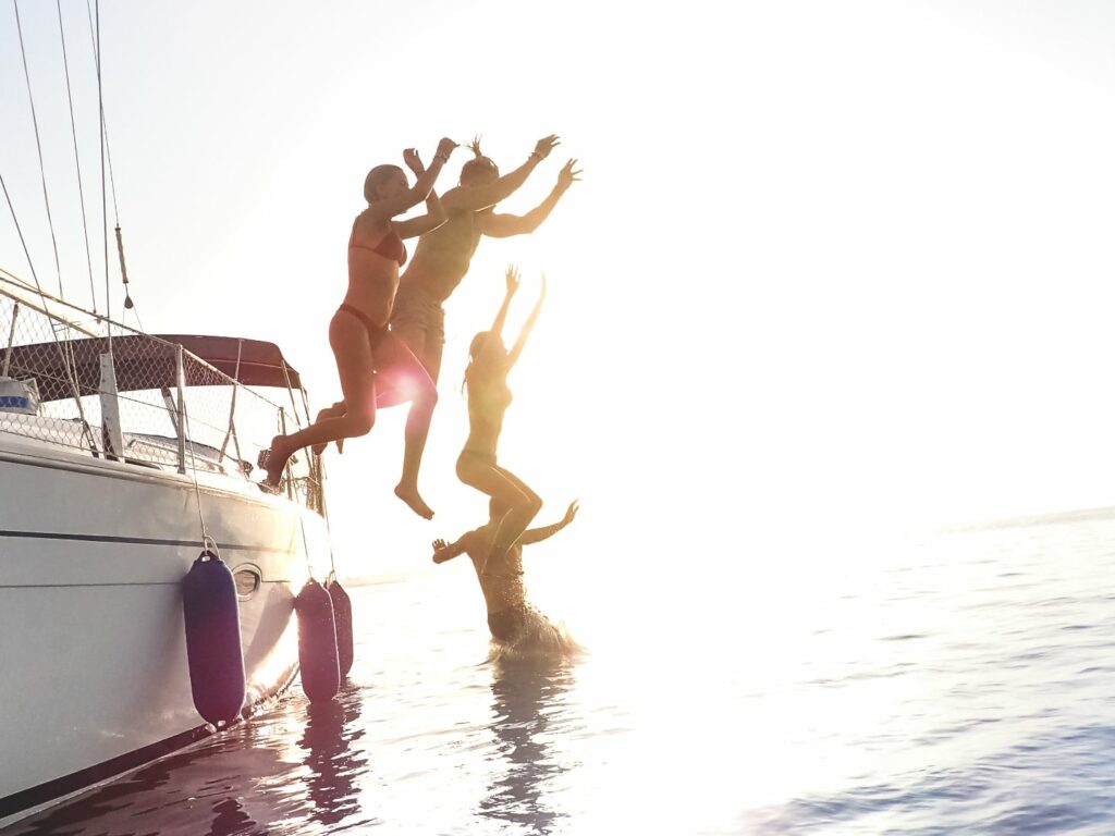 Boat fun, Island hopping, Greece
