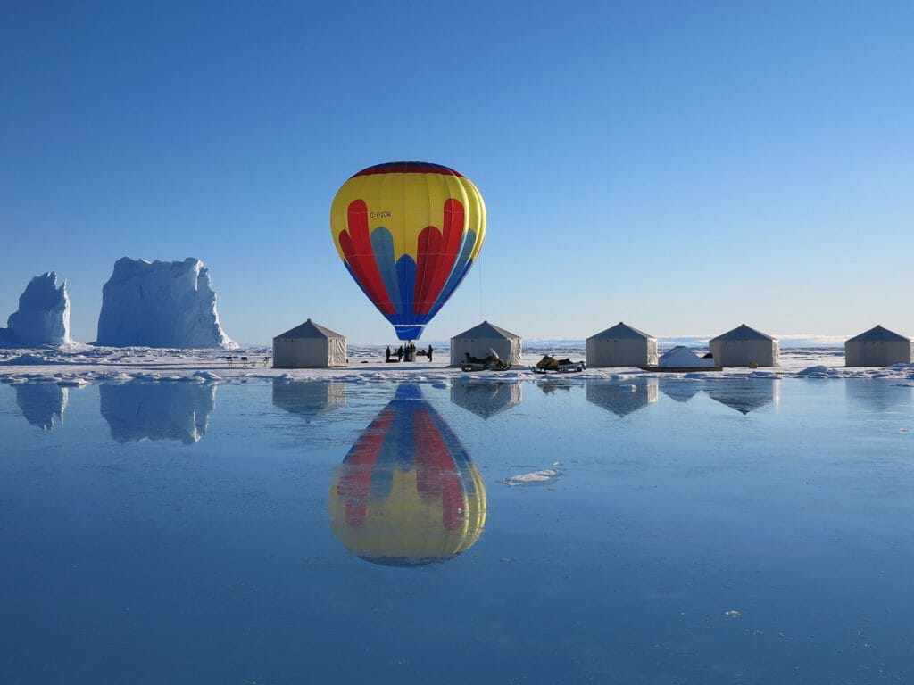 Hot Air Balloon at Premium Safari Camp, Canadian Arctic ©David Briggs