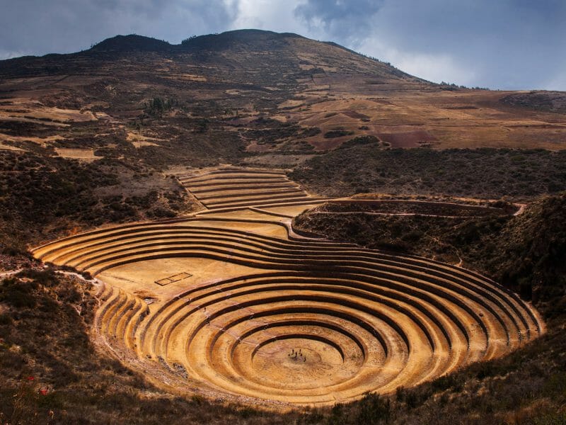 Inca Terrace Ruins, Moray, Sacred Valley, Peru