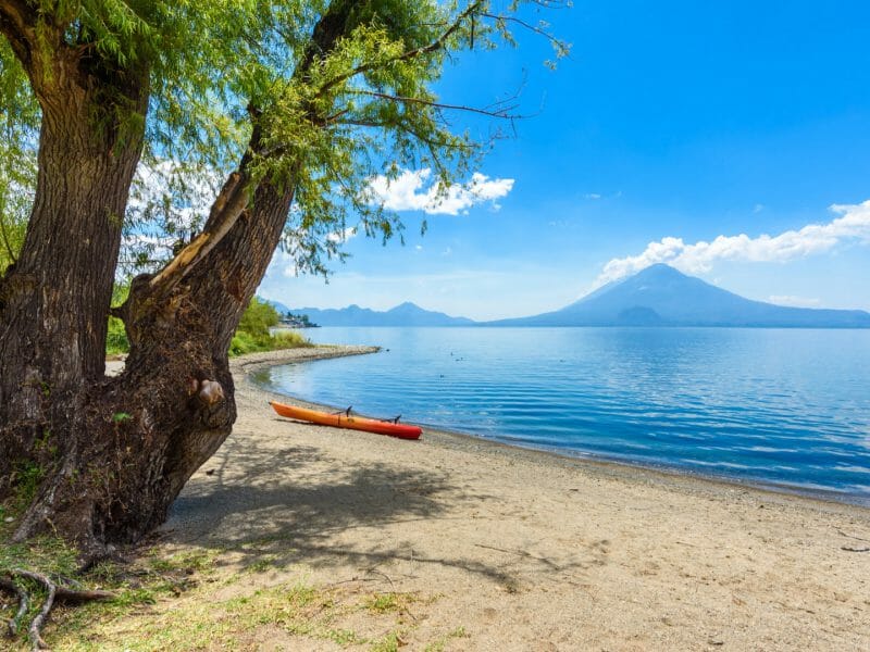 Kayaking on Lake Atitlan, Guatemala