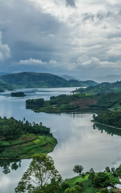 Lakes from the air, Uganda