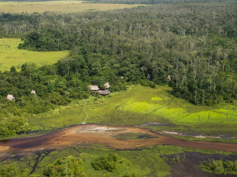 Lango Camp Aerial, Odzala, Rep of Congo