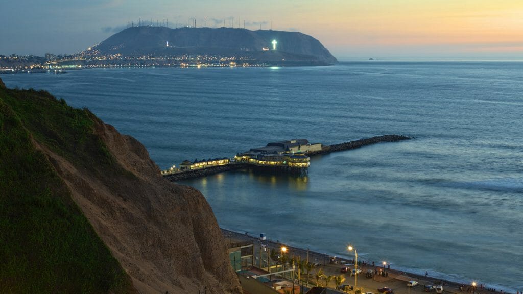 Lima Coastline, from Miraflores Distrcit, Peru