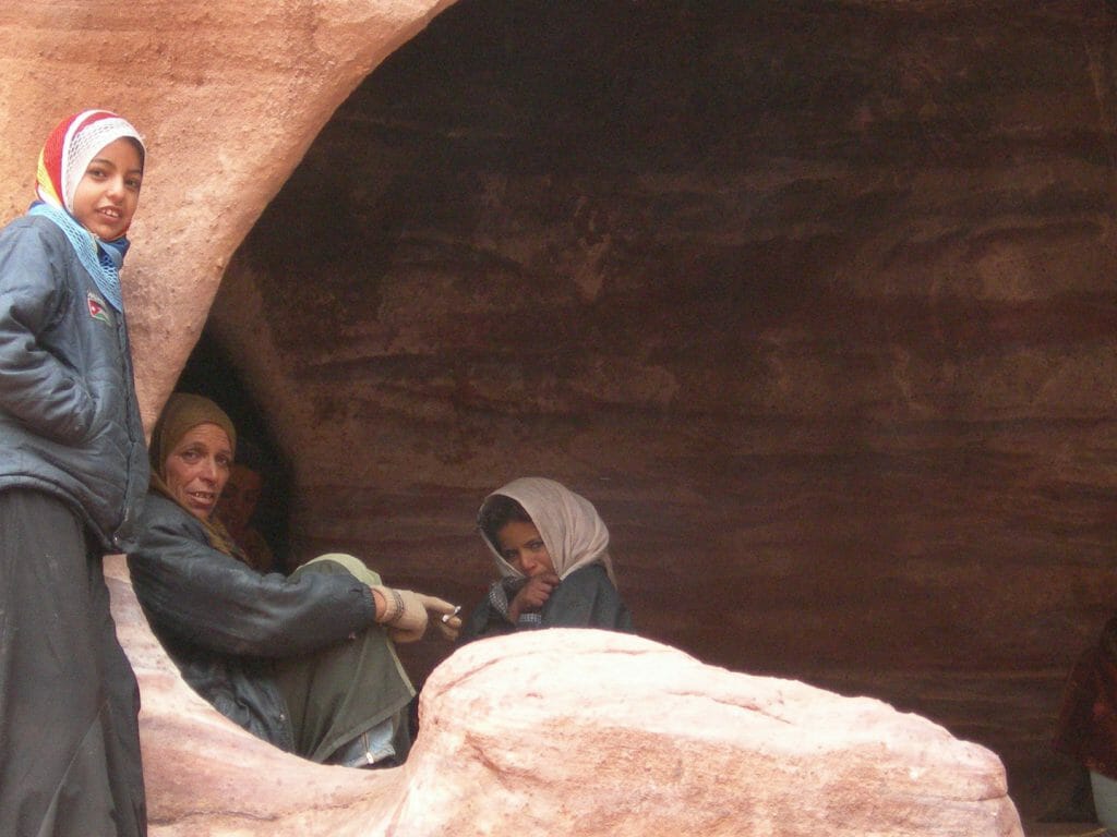 Local Bedouin Women and children, Petra, Jordan