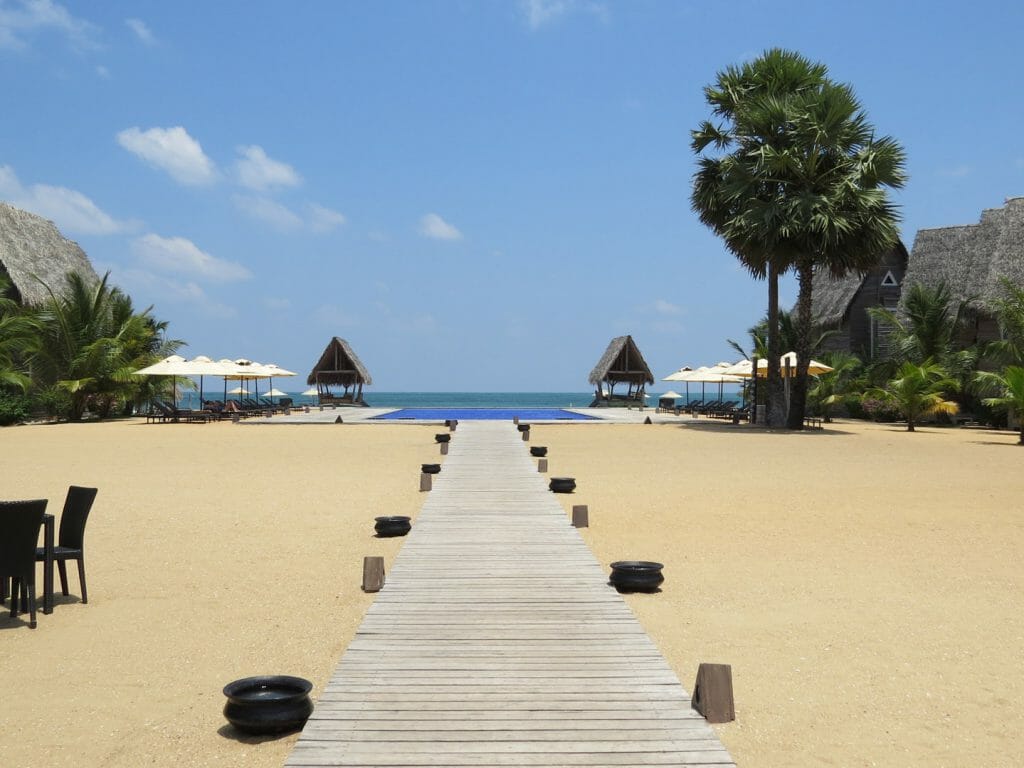 Maalu Maalu beach walkway, Passekudah, Sri Lanka