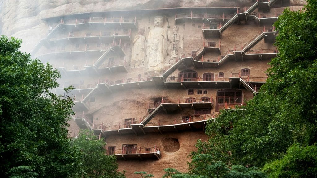 Maiji Caves in Gansu, Tianshui, China