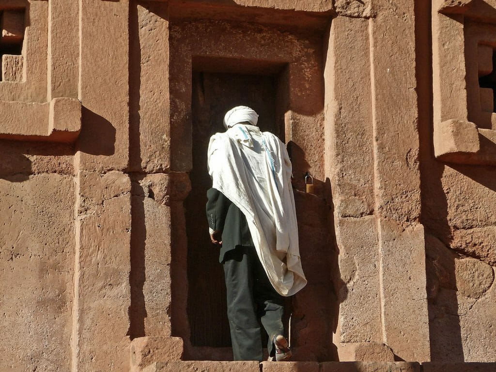 Man entering Church, Lalibela, Ethiopia