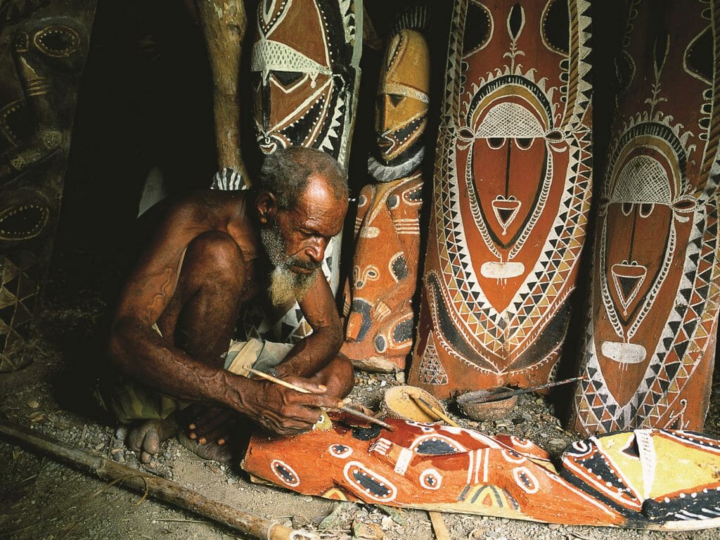 Mask Carving, Sepik River, Papua New Guinea