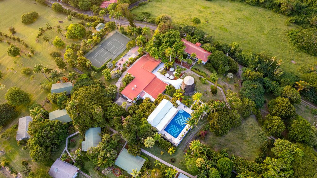 Aerial view of Montpelier Plantation & Beach