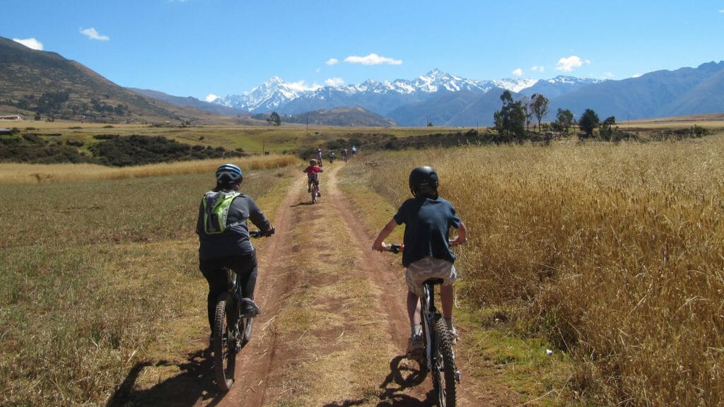 Mountain biking, Sacred Valley, Peru