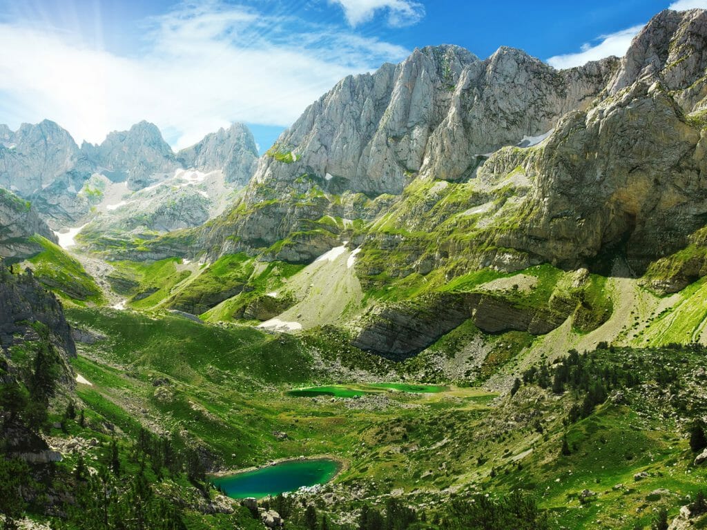 Mountain lakes in Albanian Alps, Albania