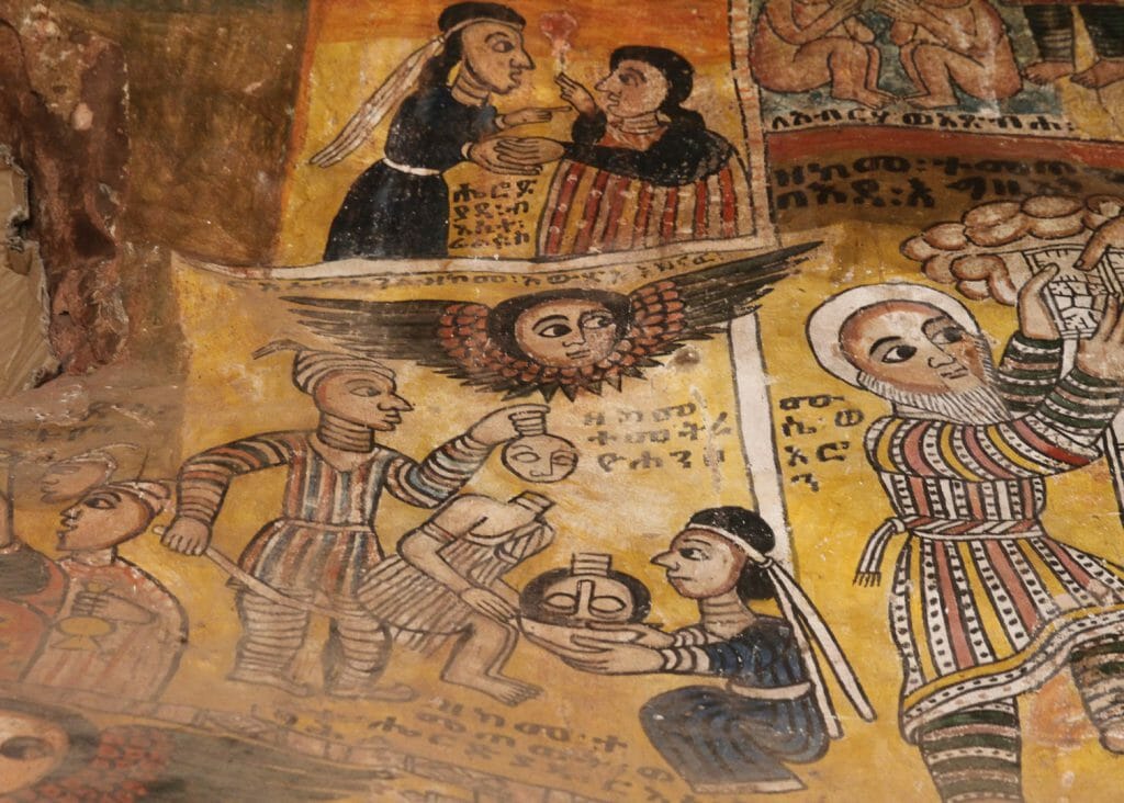 Mural in Abreha wa Atsbeha, Tigray