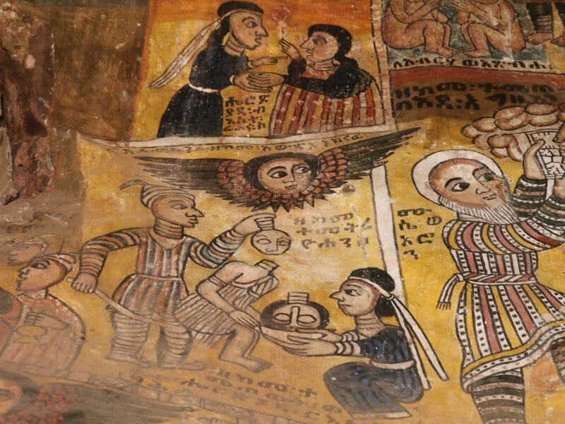 Mural in Abreha wa Atsbeha, Tigray