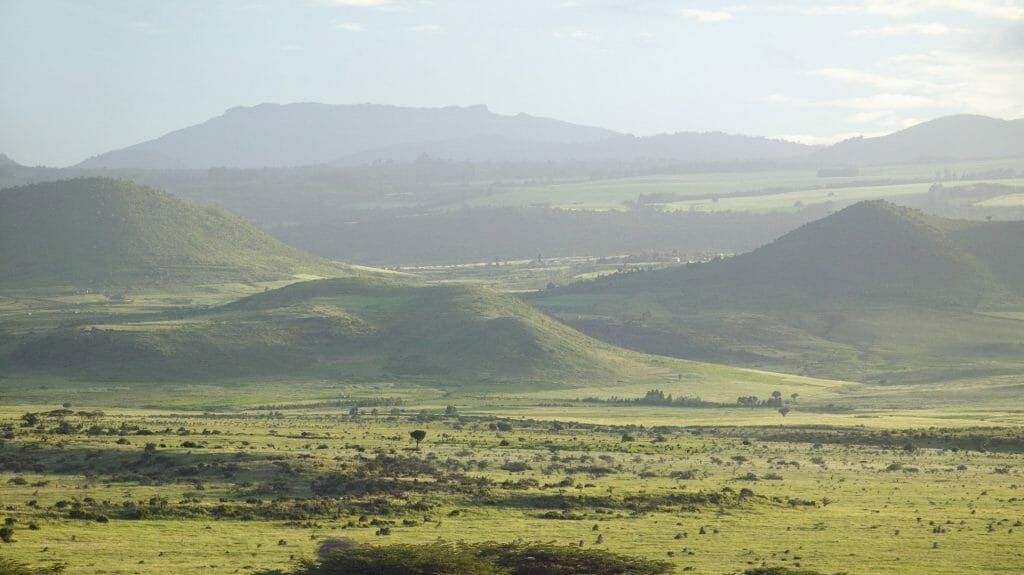 Panoramic view of Lewa Wildlife Conservancy, Laikipia, Kenya