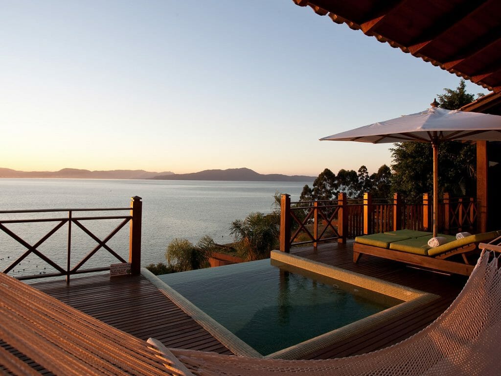 Hammock & plunge pool, Ponta dos Ganchos, Florianopolis, Brazil