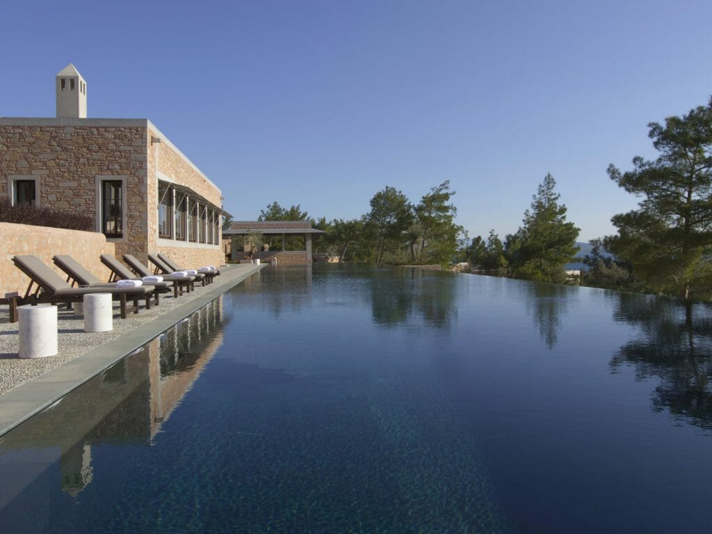 Pool and Dining Pavillion, Amanruya, Bodrum Peninsula, Turkey