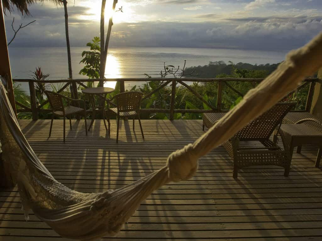 Private deck, Lapa Rios, Osa Peninsula, Costa Rica