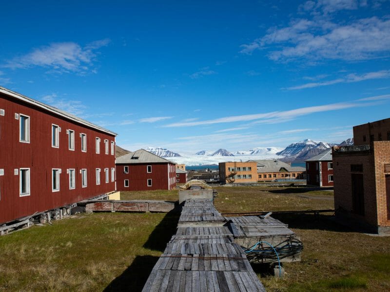 Streets of Pyramiden on Svalbard