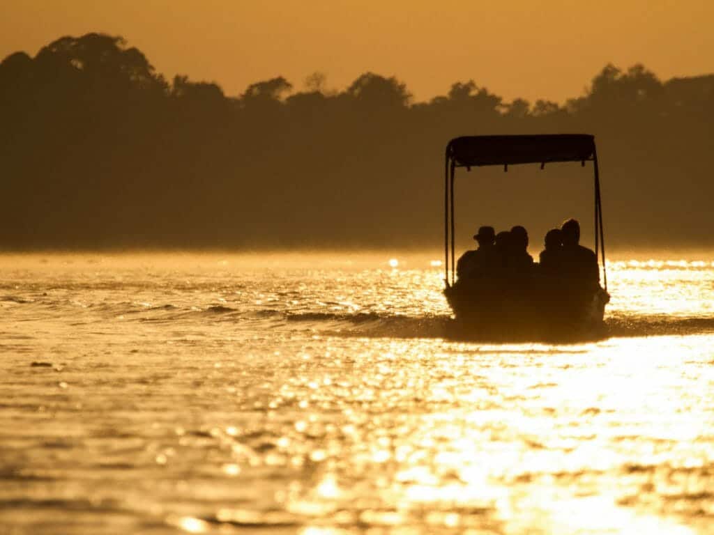 Sunrise over river, Selous, Tanzania
