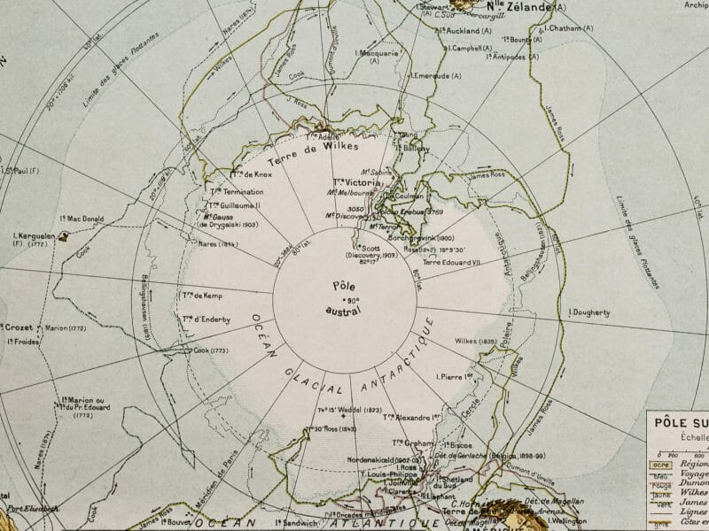 Map of the South Pole